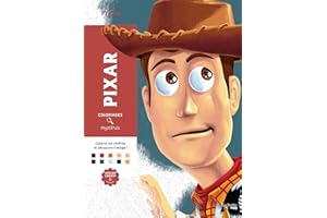 Pixar - 100 dessins à révéler [ Adult coloring book ] (French Edition)