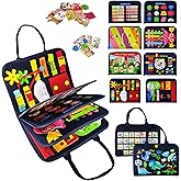 TenFans Busy Board - Montessori Toys for 3+ Year Old - Sensory Toys for Toddlers 3-5 - Gifts for Boys Learning Fine Motor Skills - Educational Activities Travel Toys for Car Airplane