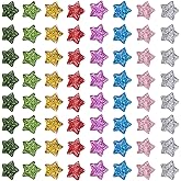 Flat Back Resin Charms 60Pcs Resin Glitter Star Cabochons Star Shape Beads Charm Embellishments for Christmas DIY Craft Scrapbooking, Phone Case, Nail Art, Jewelry Making (Random Color)