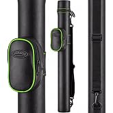 Casemaster Q-Vault Supreme 1x1 Hard Pool Cue Case | Holds 1 Butt And 1 Shaft, Fits One 2-Piece Cue, Leatherette Exterior, Hard Resin Shell, Soft Cloth Lining, Carrying Handle