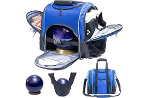 VIGEGARI Bowling Ball Bag - Single Ball Tote with Cup Holder and Microfiber Polisher - Grey, Medium