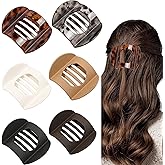 6 Pack Large Flat Hair Clips for Women Girls, French Strong Hold French Claw Clips Hair Barrettes for Thin Hair