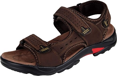 mens leather walking sandals