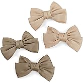 JENN ARDOR 4pcs Bow Shoe Clips Women Teen Girls Satin Cute Buckle Decoration for Heel Bag Clothing Hair Accessories
