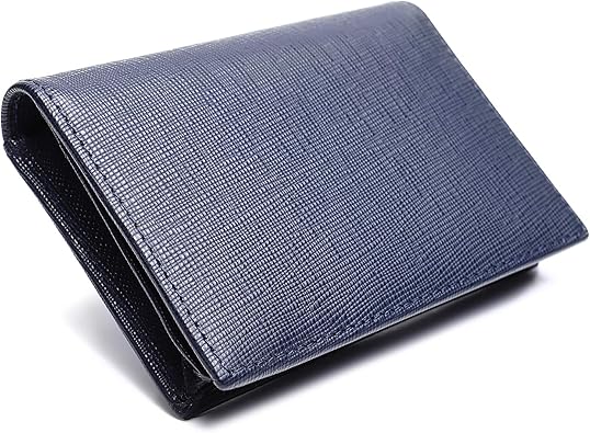 Amazon Nekoya 名刺入れ 本革 メンズ シックスポケット 50枚収納 ネイビー 名刺入れ