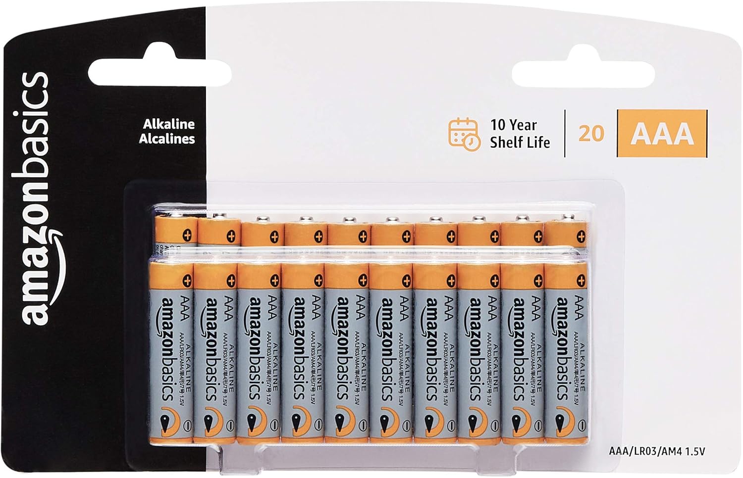 Basics AAA 1.5 Volt Performance Alkaline Batteries - Pack of 8: Electronics