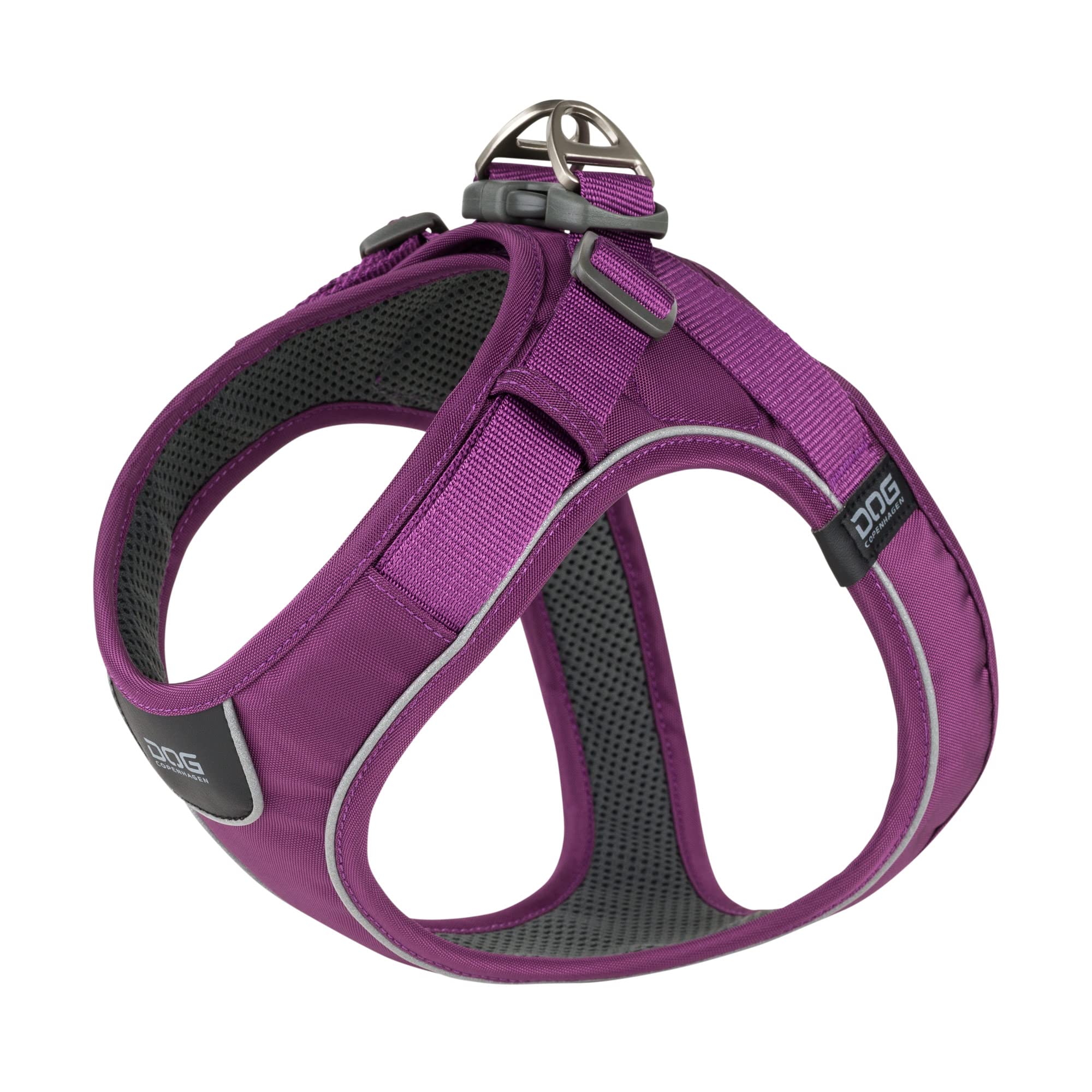 DOG Copenhagen Comfort Walk Go Dog Harness - Easy to put on and take off - Padded for Comfort - Reflective Trim, Purple Passion, Size XS