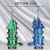 ERYONE Silk Dual Color PLA Filament 1.75mm Blue Green +/-0.03mm 1KG 3D Printer view 3