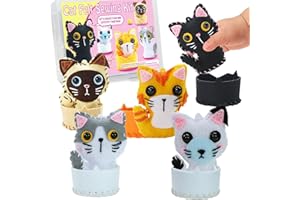 IROLEHOME Cat Sewing Kit for Kids Ages 6-12, Stuffed Animal Kitty Cat Craft Kit for Girls Educational Kitty Toy as Birthday Gift