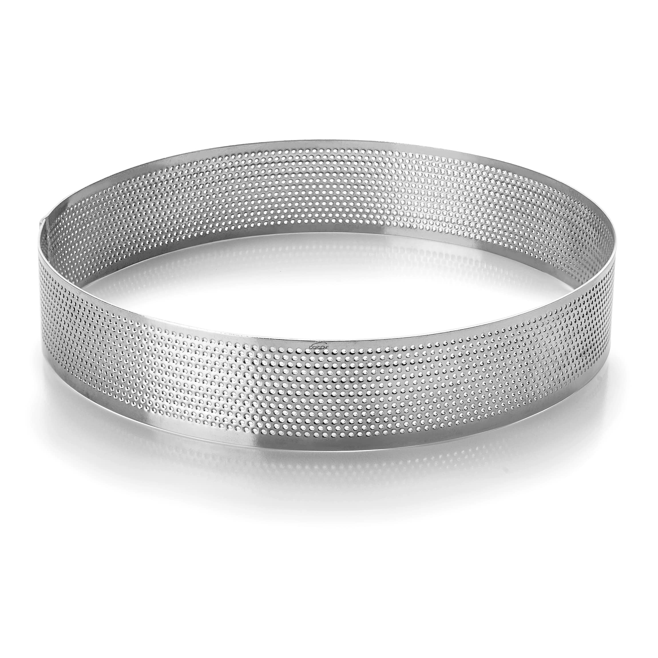 LACOR 68544 Round perforated stainless steel circle - grey, 24 x 24 x 2 cm
