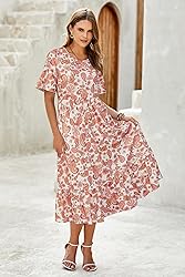 STYLEWORD Women's 2025 Summer Casual Short Sleeve