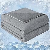Cushious Cooling Comforter Queen Size, Double Sided Cooling Blankets for Hot Sleepers, Soft Breathable Lightweight Summer Cooling Comforter for Night Sweats Absorbs Body HEA
