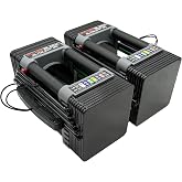 PowerBlock Elite EXP Adjustable Dumbbells, Sold in Pairs, Stage 1, 5-50 lb. | Expandable to 90 lbs per hand with Stage 2 and 3 kits which are sold separately