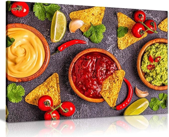 Mexican Restaurant Food Canvas Wall Art Picture Print Home