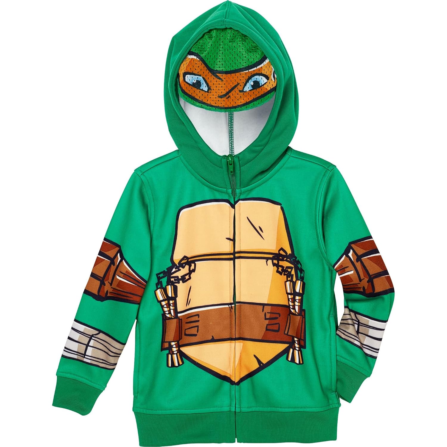 DC Comics Superhero Little Boys' Zip-up Fleece Hoodie with Mesh Mask