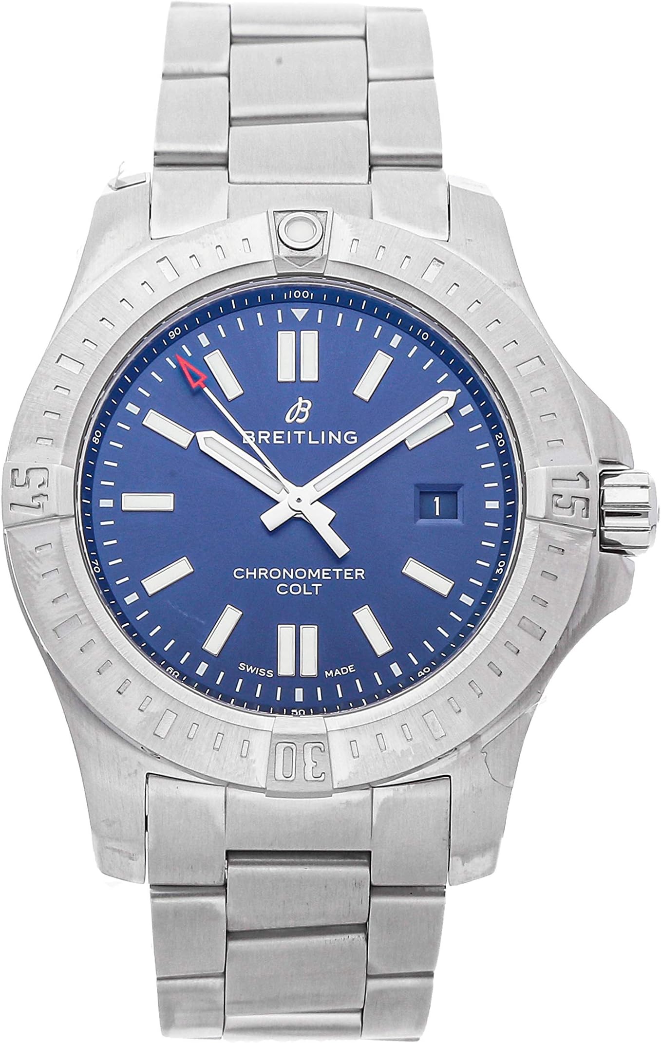 Breitling Colt Mechanical (Automatic) Blue Dial Mens Watch A17388101C1A1 (Certified Pre-Owned)