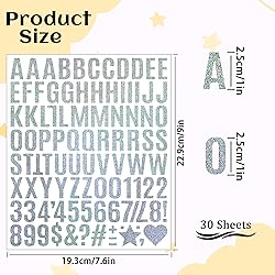 2940 Letter Stickers 30 Sheets Alphabet Stickers