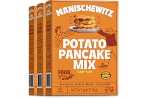 Manischewitz Potato Pancake Mix 6oz (3 Pack) Gluten Free, No MSG, Traditional Style Potato Latke Mix