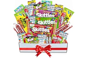 SWEETSIDE CANDY CO. Assorted Candy Gift Basket Variety Pack, 41 Pieces of Candy Snack Box, Ideal Gift Basket for Kids & Adults, Perfect Valentines Care Packages for Birthday Parties and Family Gatherings.