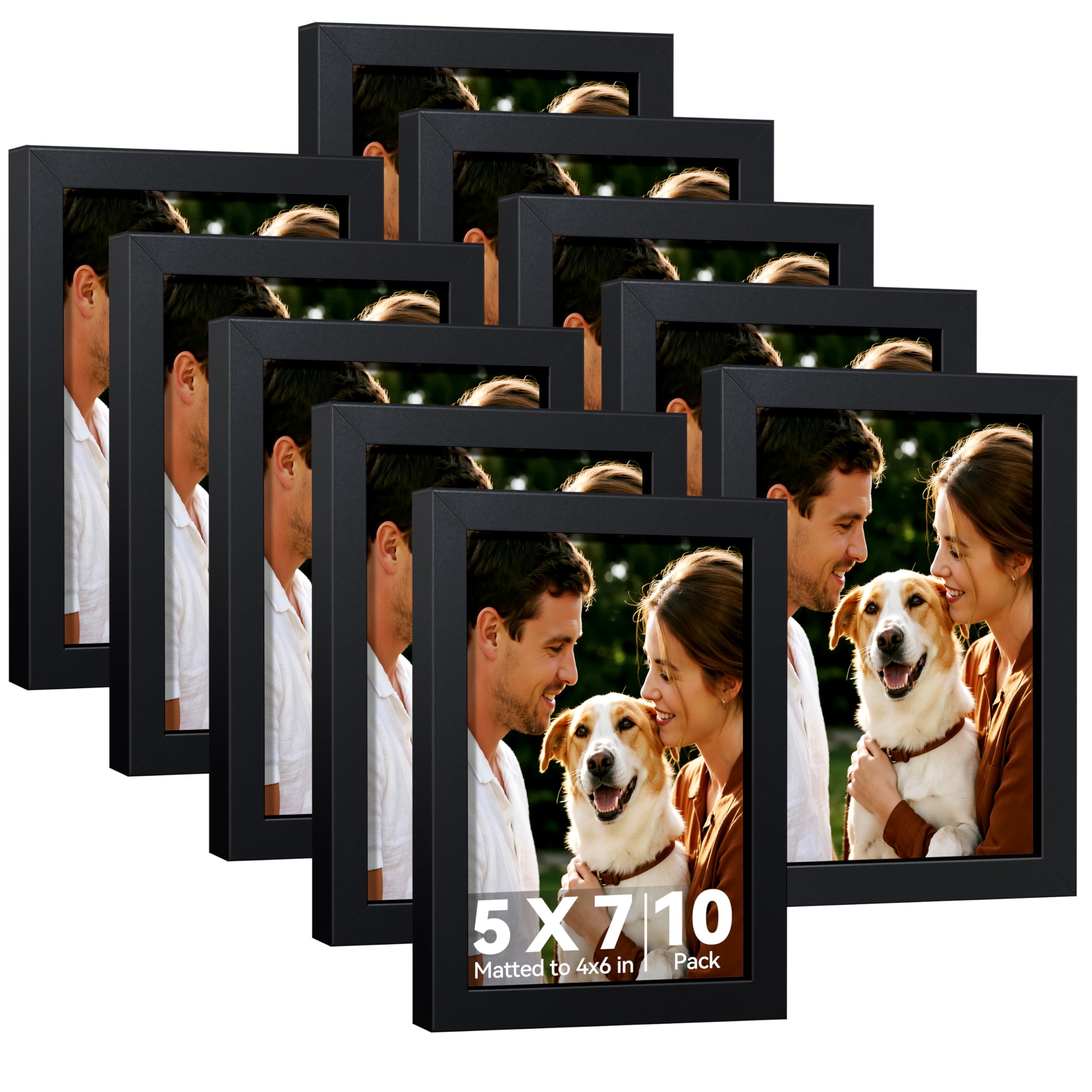 Photo 1 of *Missing Parts*
HappyHapi Picture Frames Black Set of 8, Tabletop or Wall Display Pictures, Multi Photo Frames Collage 2.4x3.6"