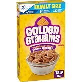Golden Grahams Breakfast Cereal, Whole Grain, Family Size, 18.9 oz | Graham Cracker Taste, 14g Whole Grain per Serving, 12 Vitamins per Serving, Great for Snack Recipes