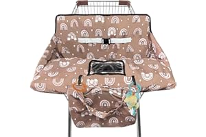 GXFCYMXBD Shopping Cart Cover for Baby,2-in-1 High Chair Cover with Portable Cloth Bag,Cart Seat Pad for Babies Grocery Cushion Cover Restaurant,Suitable for All Supermarkets