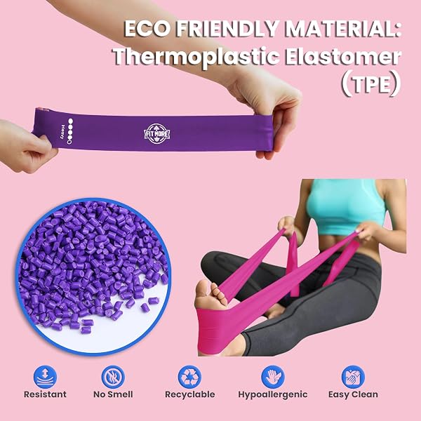 RESISTANCE BANDS FOR WOMEN WITH FREE GUIDED WORKOUT VIDEOS – PILATES EQUIPMENT & EXERCISE SET, LATEX‑FREE TPE, 5 LOOP & 3 FLAT BANDS FOR HOME, GYM, TONING & RECOVERY