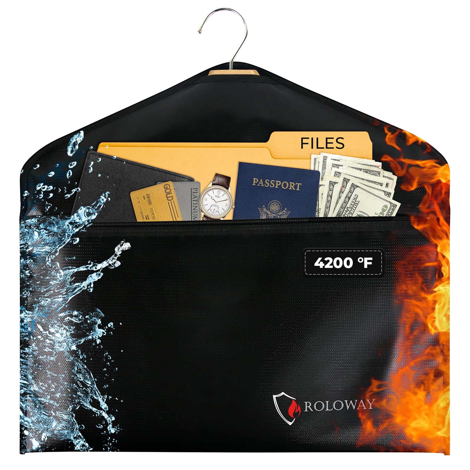 Photo 1 of ROLOWAY Hanger Diversion Safe, Fireproof Safe with Hidden Safe Pocket, Jewelry Safe for Money Hidden Storage, Secret Safe Under Clothes with Hidden Compartment to Hide Items for Home or Travel Safe