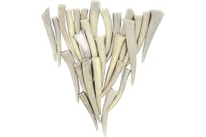 DEER VALLEY DOG CHEWS DEER ANTLERS Deer Valley Antler Tips - 10 Pieces (3-5 inches Long) Polished Points Used for Bracelets, Necklaces and Key Chains (Home Décor and Jewelry Making) (Polished White)