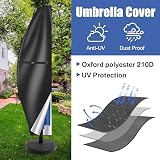 Teynewer Parasol Cover Waterproof for 2-4 m Diameter Umbrella 280x30x81/46cm view 2