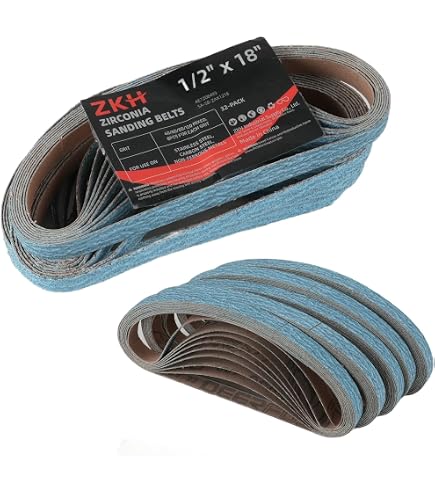 Benchmark Abrasives 2x36 Inch Sanding Belts – 6 Pack Aluminum Oxide 50 Grit For Knife Making & Metalworking