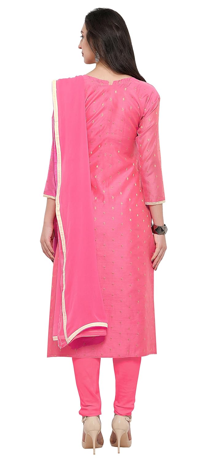 rajnandini women's chanderi embroidered dress material (joplmf4007_pink_free size)