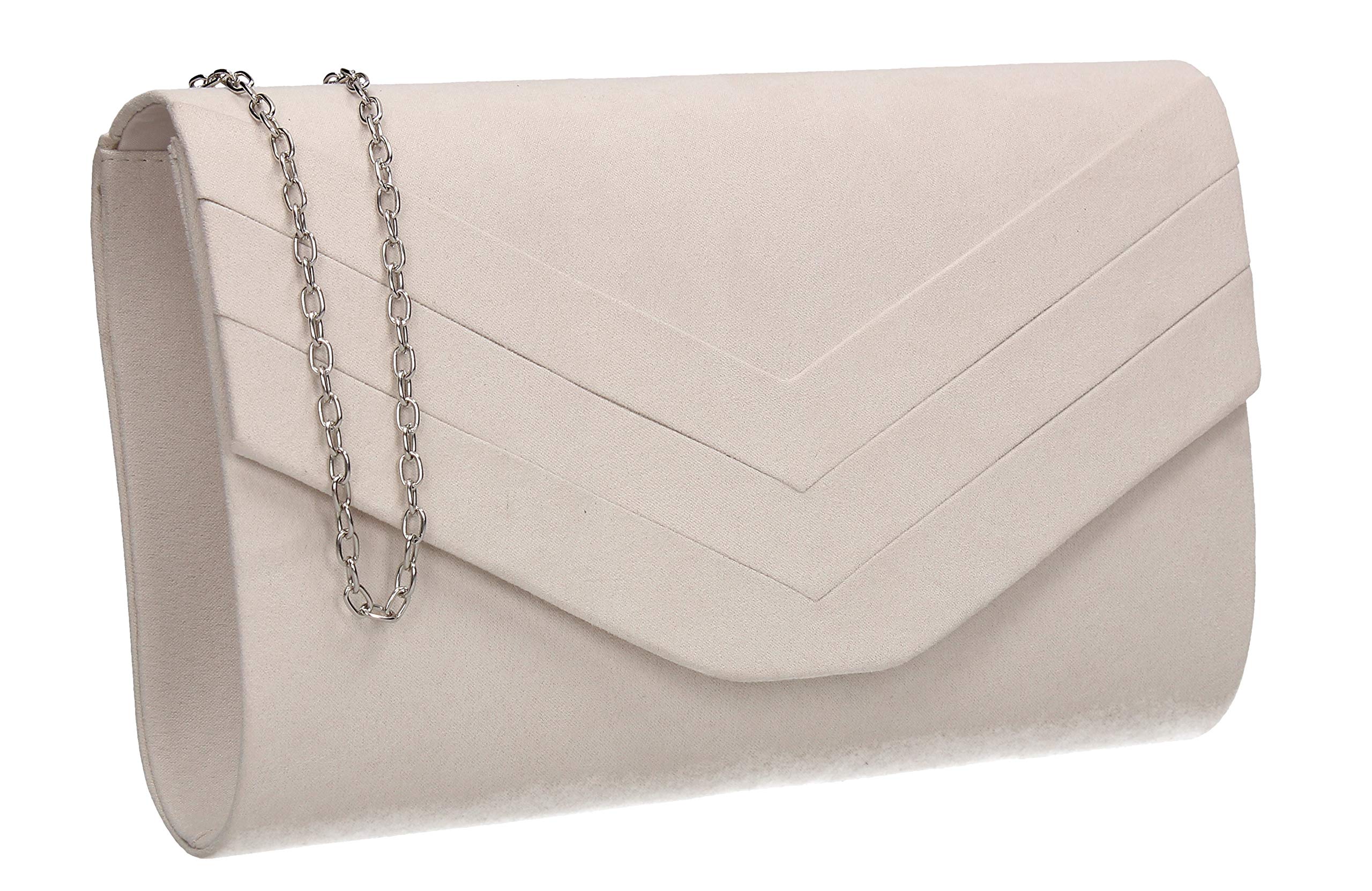 SwankySwans Women's Olie Faux Suede Envelope Clutch