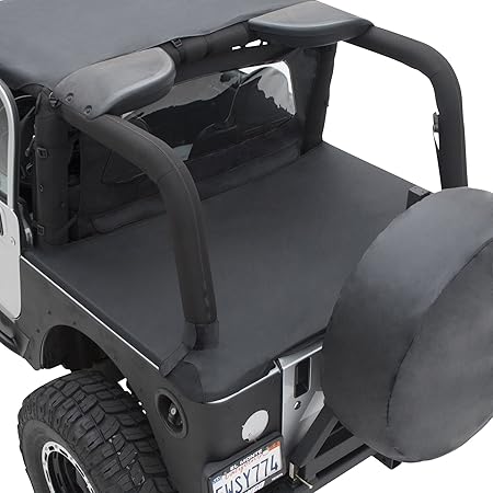 Smittybilt 761035 Tonneau Cover For 1997 2006 Jeep Wrangler Tj Black Diamond Automotive Amazon Com