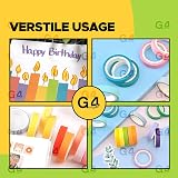 G4GADGET Brilliant Style 10x Rainbow Washi Tape 5m Adhesive Paper Masking view 8