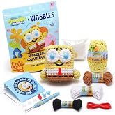 The Woobles Spongebob Crochet Kit for Beginners (Spongebob) | As seen on Shark Tank, Officially licensed SpongeBob: Easy Peasy Yarn, hook, safety eyes, stuffing, video tutorials