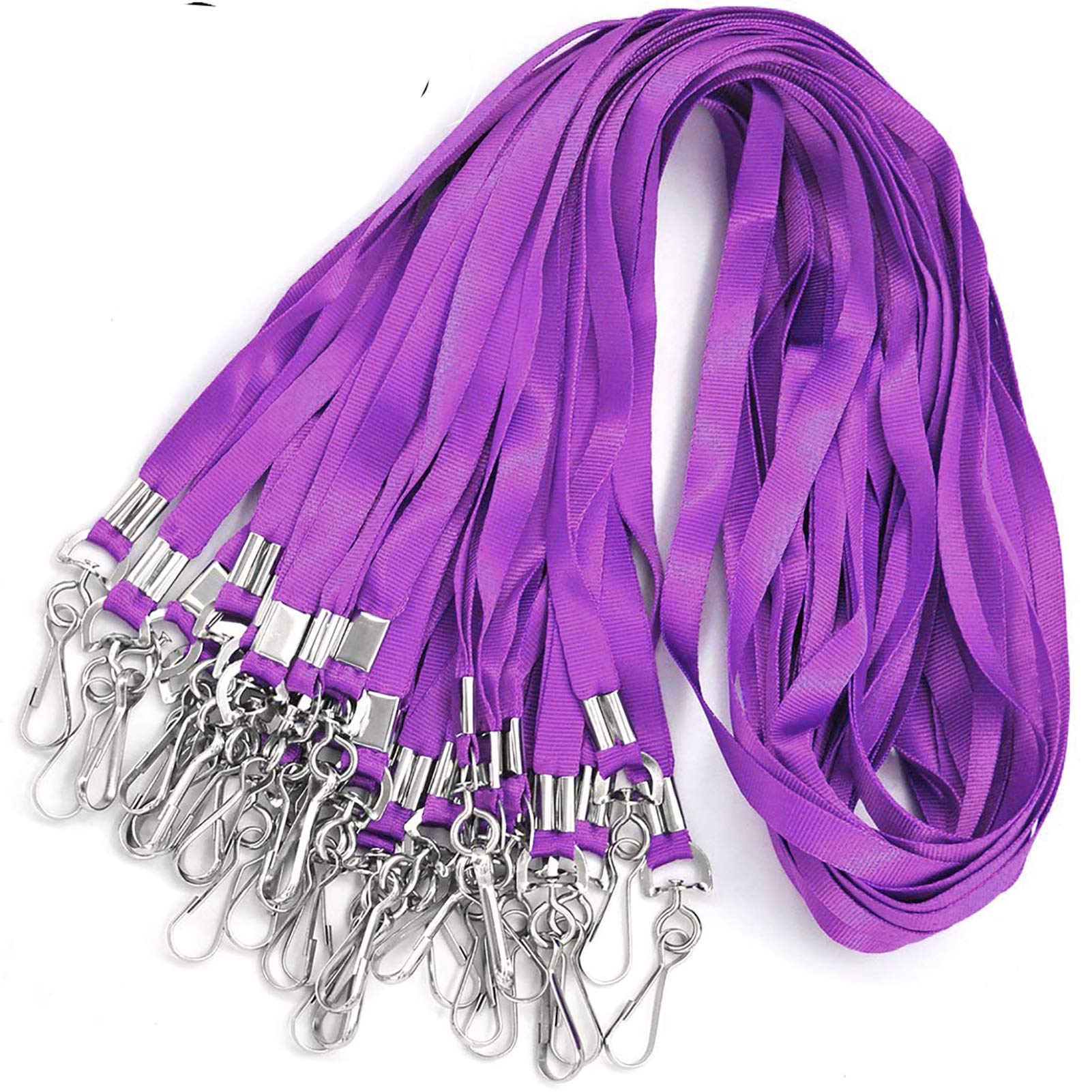 Bird Fiy Badge Lanyards for ID Name Badge Holder/Name Tags (50Pcs, Purple)