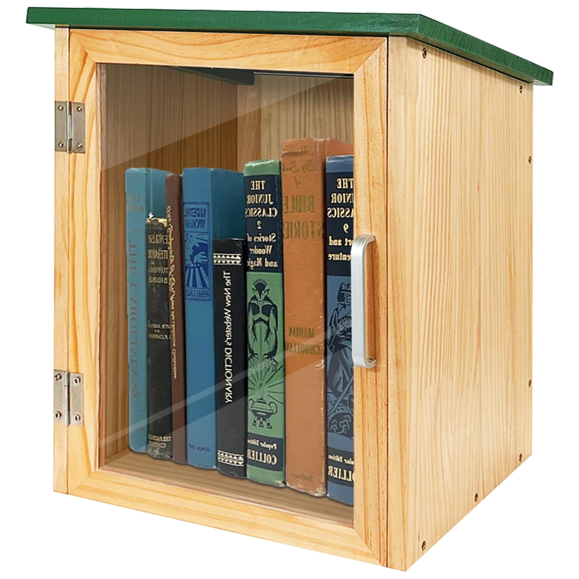 Photo 1 of PROLEE Outdoor Library Box Waterproof, Little Library Box Outdoor, Sharing Books (Oblique Roof Style)