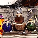 HOHUCRAB 3PCS Glass Bottles Halloween Decoration