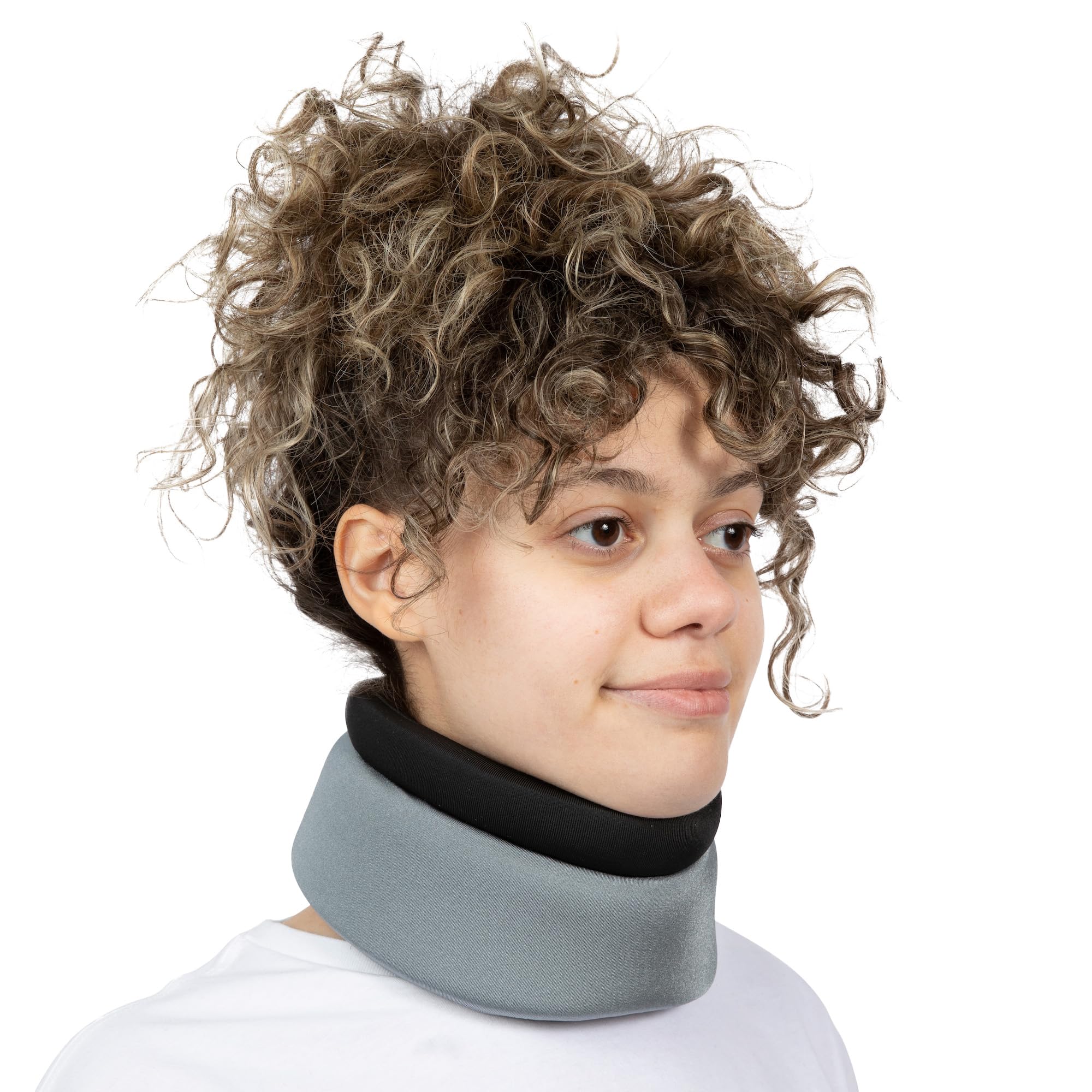 BraceUP Neck Support Brace for Neck Pain and Support for Women Man – Soft Cervical Collar for Pain Relief, Sleeping, Posture, and Straightener (Gray)