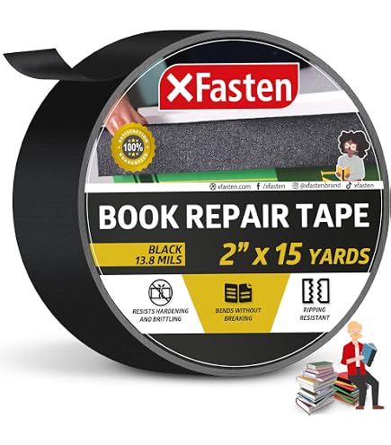 Ruban De Reliure Auto-adhésif En Tissu - 2 Rouleaux Blancs 10m X 25mm Pour Réparer Livres Et Projets DIY