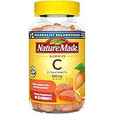 Nature Made Extra Strength Dosage Vitamin C 500 mg per serving, Dietary Supplement for Immune Support, 60 Gummies, 30 Day Supply