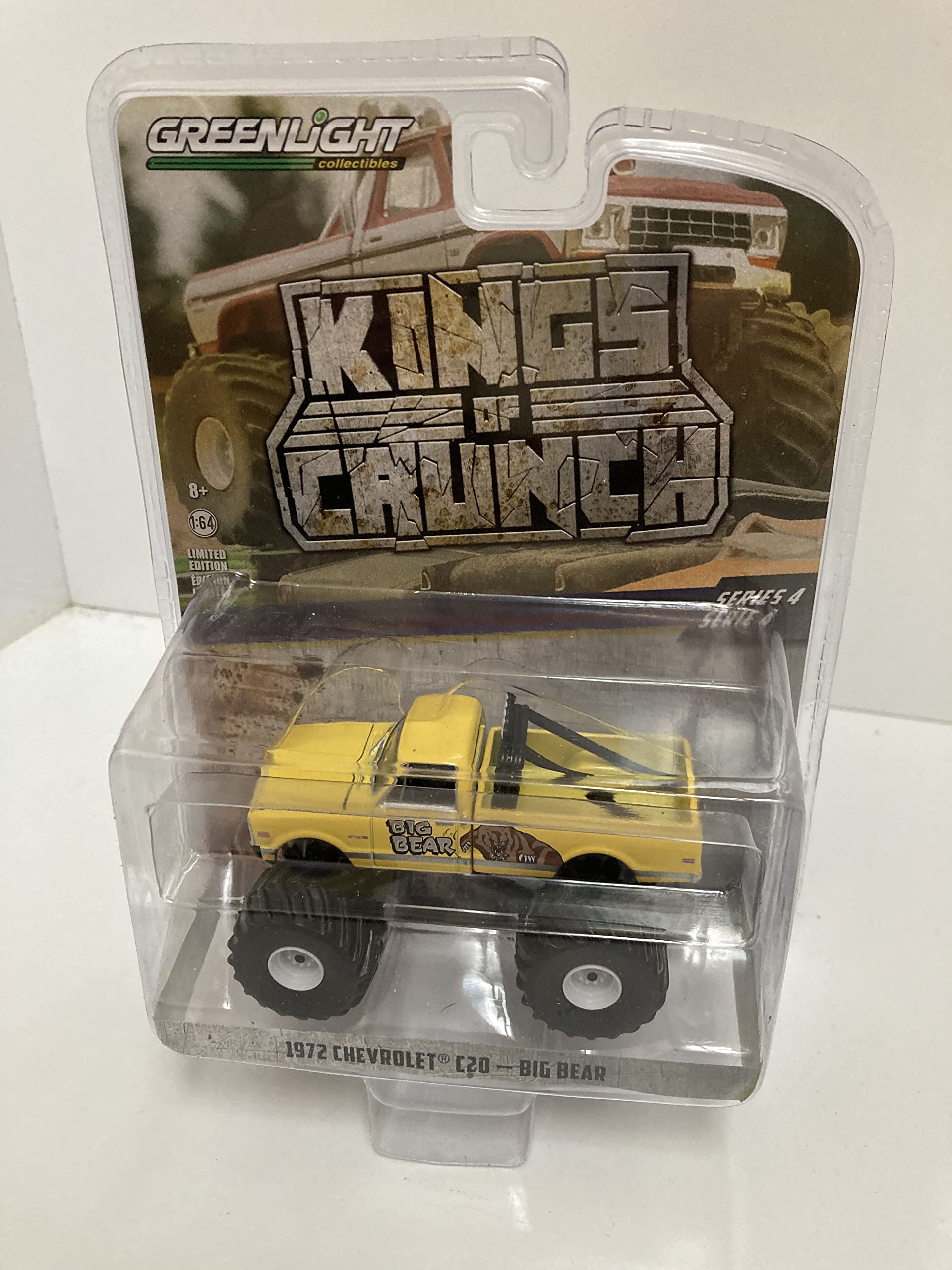 Greenlight 1/64 1972 Chevy C20 Cheyenne Big Bear Kings of Crunch 49040-F