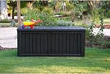 Keter 150 Gallon Deck Box Storage Bench Weatherproof Outdoor Resin Seating view 4