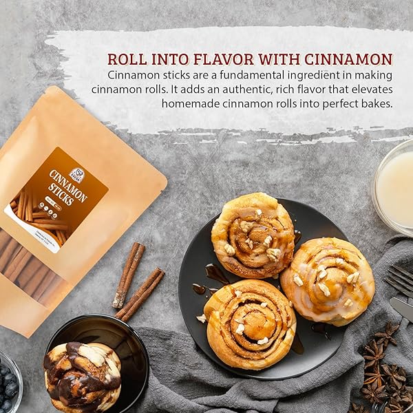 52USA CINNAMON STICKS, CINNAMON 16 OZ (453G), WHOLE CINNAMON STICKS, 100% RAW, KOSHER CERTIFIED, GLUTEN FREE, PURE & FRESH CINNAMON, PERFECT FOR BAKING, COOKING & BEVERAGES