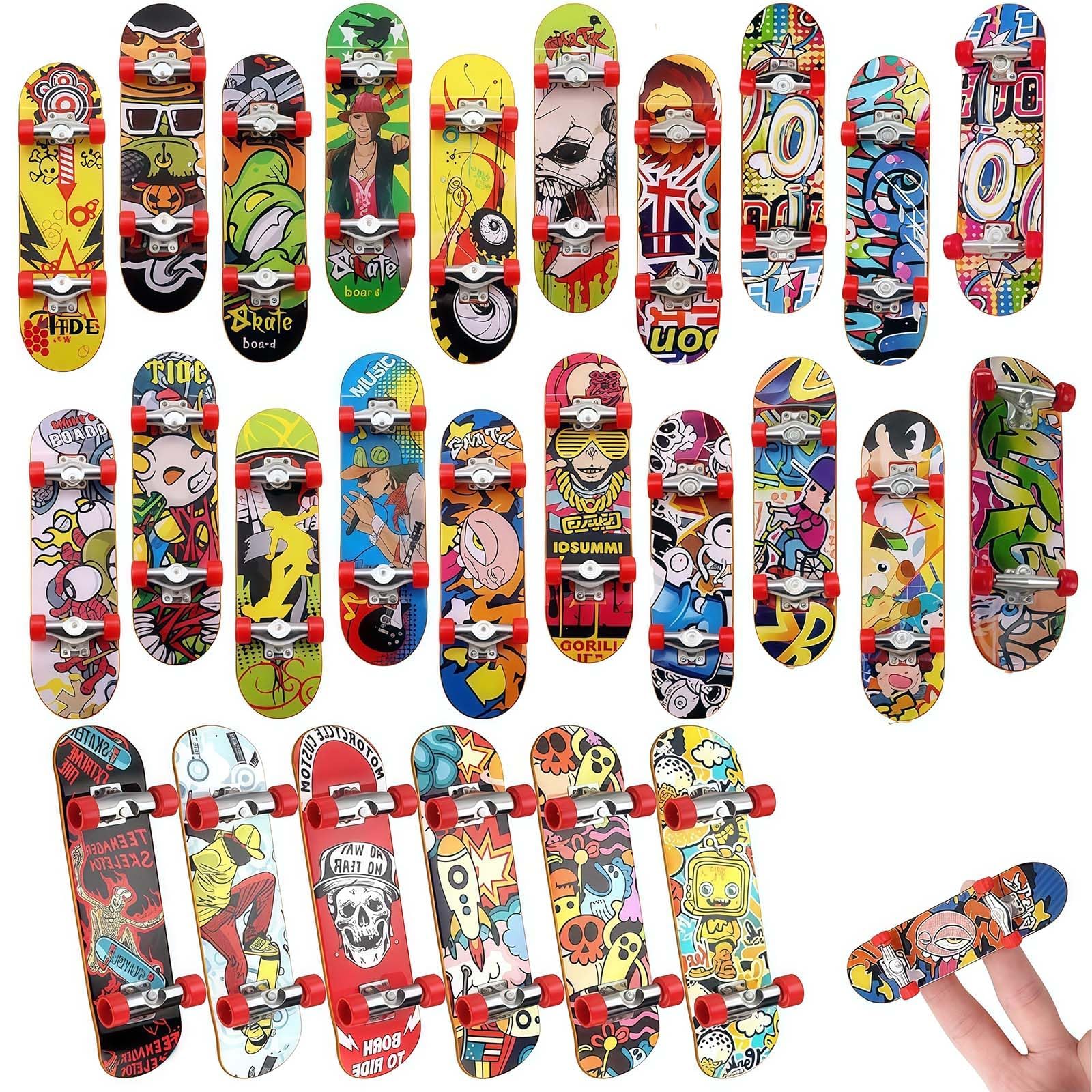 20 PCS Finger Skateboards Finger Mini Skateboard Fingerboard Scooter Boards Skateboards Toy Skateboard for Party Christmas Toy Gifts(Random Styles)