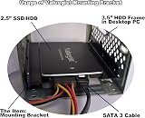 Valuegist 2.5 to 3.5 SSD HDD Mounting Bracket Adapter SATA 3.0 Cable view 7