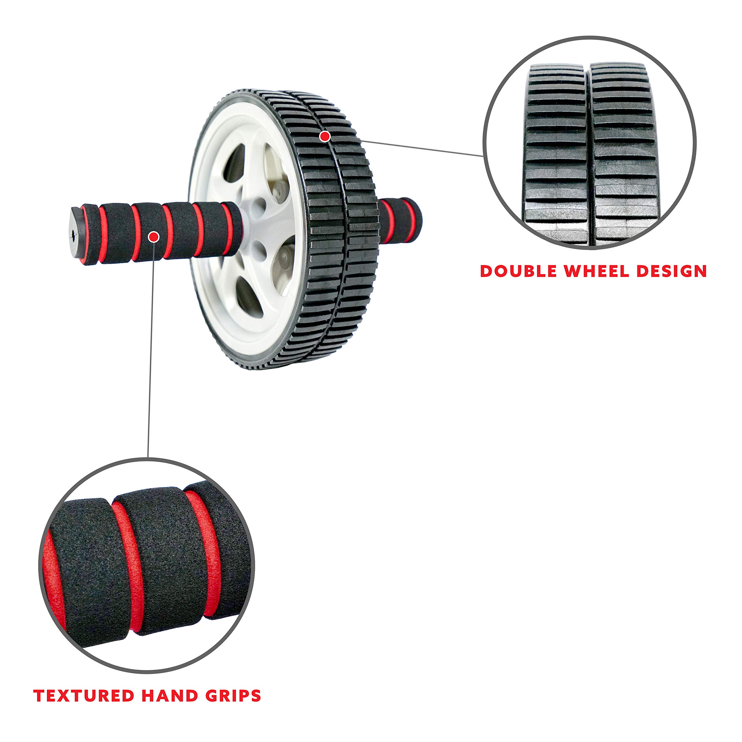 Sunny Health & Fitness Waist Trainer Ab Roller with Elbow Support, Training Wheels, Foldable for Home Gym, Abdominal Exercises, Core Strength, Glute Trainer, Crunch Workouts with Optional Dip Station