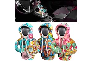 XWQWD 3PCS Car Gear Shift Cover, Funny Gear Shift Knob Cover Sweater Hoodie for Car Decorations & Protections Universal Car Interior Accessories Stick Shift Cover S
