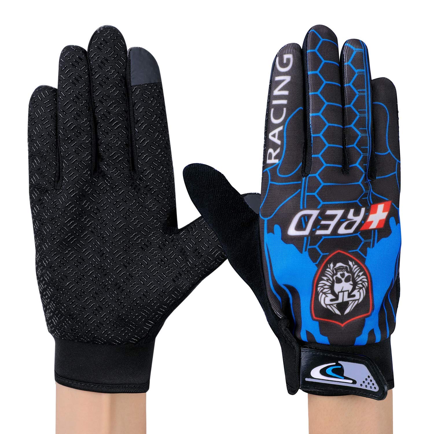 Men Women Breathable Cycling Gloves Full Finger Running Gloves Touch Screen Non slip MTB Gloves for Summer Outdoor Riding Climbing Driving Motorcycle Camping Skiing